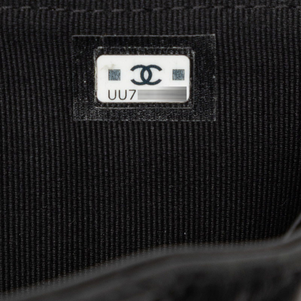 CHANEL Authentic Black Lambskin Leather Logo Wallet - Picture 7 of 7